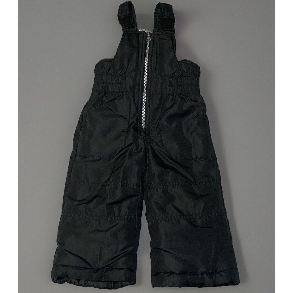 Carter's 12 Month Coveralls Black Snow Suit Winter Insulated Overalls Sledding